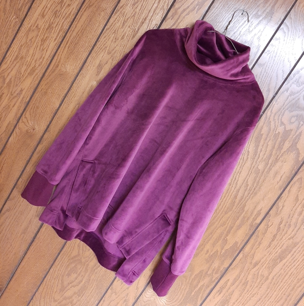 Plum Purple Athletic Works Cozy Cowl Pullover